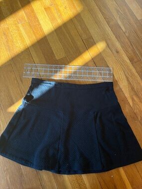 SO Kohls Black Textured Skater Skirt - Junior XL or Womens Large 12/14